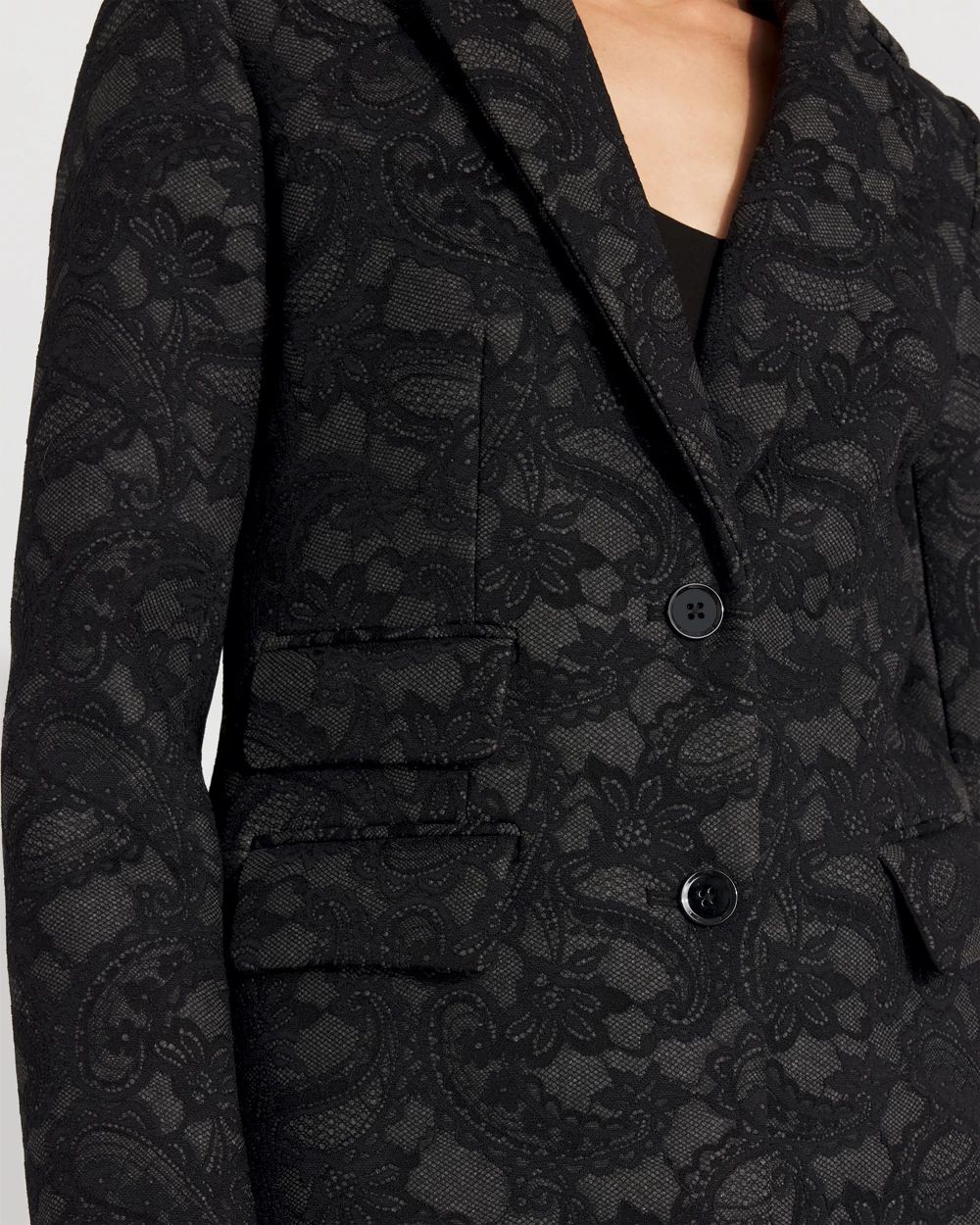 Lace Wool-Blend Melton Coat | White House Black Market
